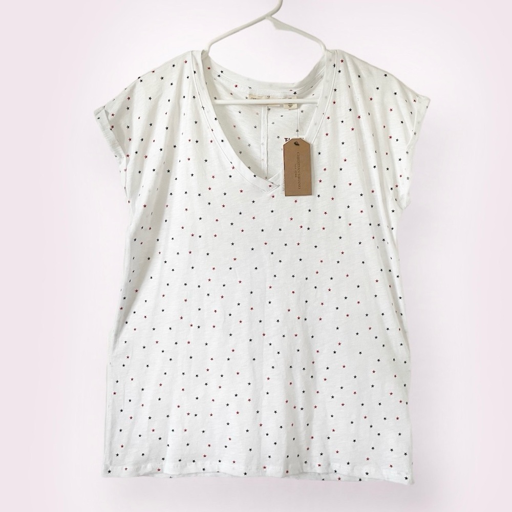 New CHRISTIAN SIRIANO White short sleeve Women Top - Picture 1 of 9